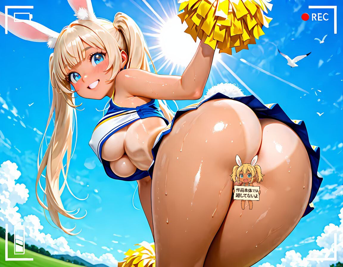 発育がいいうさ耳金髪日焼け美少女な従妹がチアガール姿でファインダー越しに挑発してくる件 画像7
