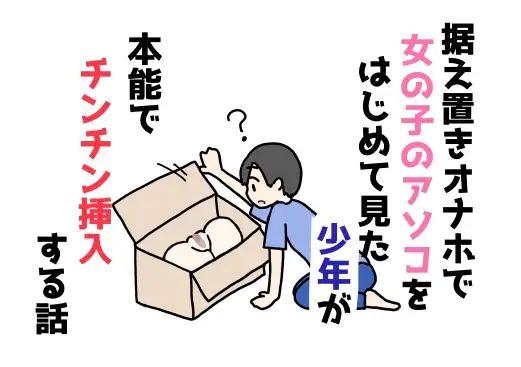 据え置きオナホで女の子のアソコをはじめて見た少年が本能でチンチン挿入する話