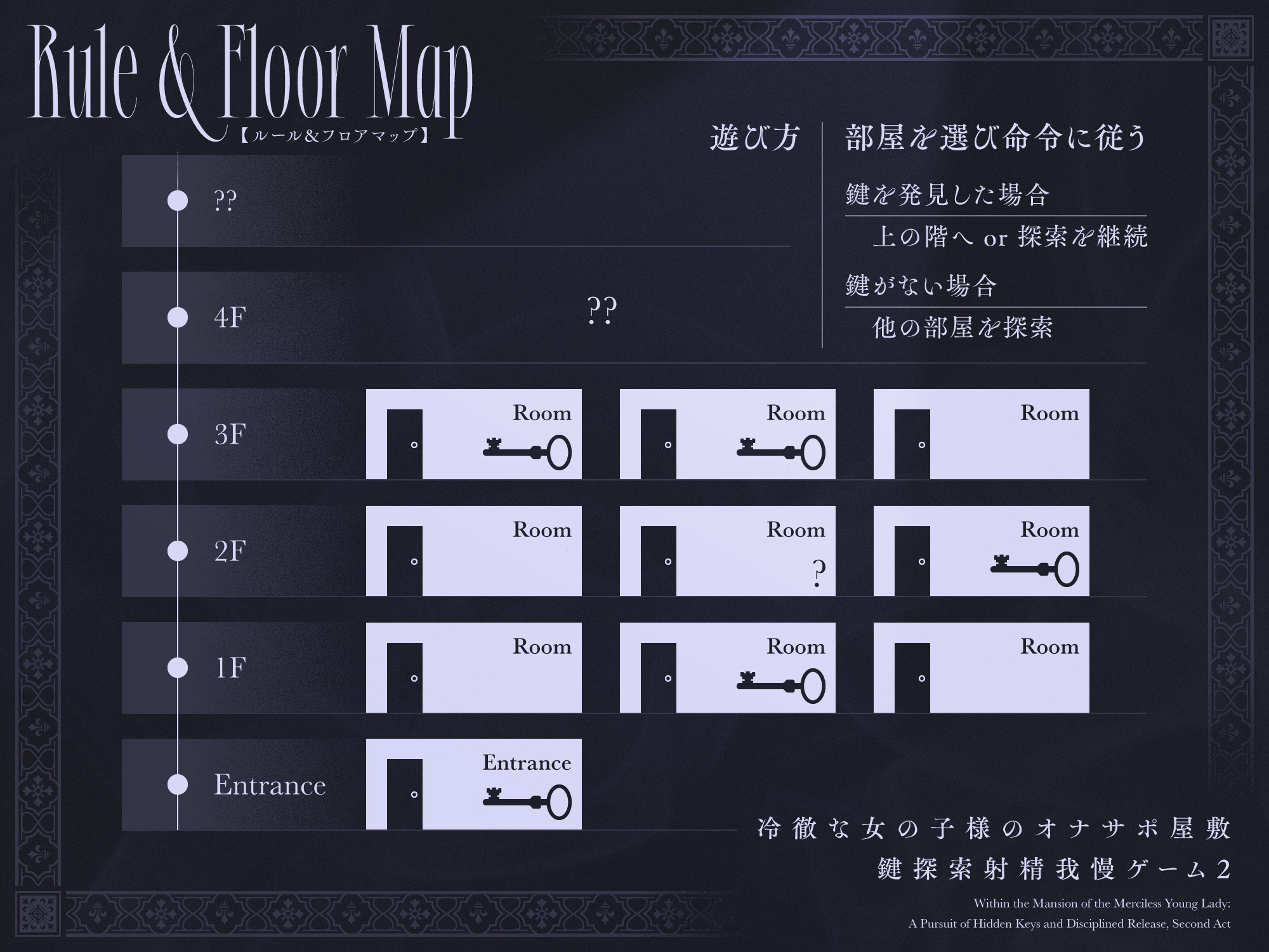 冷徹な女の子様のオナサポ屋敷 ~鍵探索射精我慢ゲーム2~ 画像3