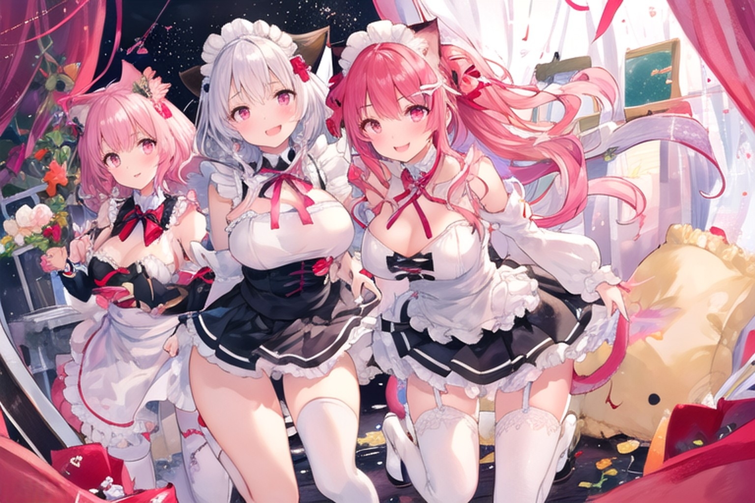 音声作品ジャケット案メイド服と制服多め_1