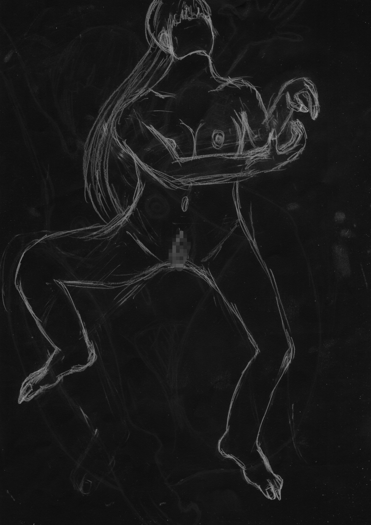 黒よりも黒いエロティックホラー黒戯絵集「マネキンポーズ2」 画像1