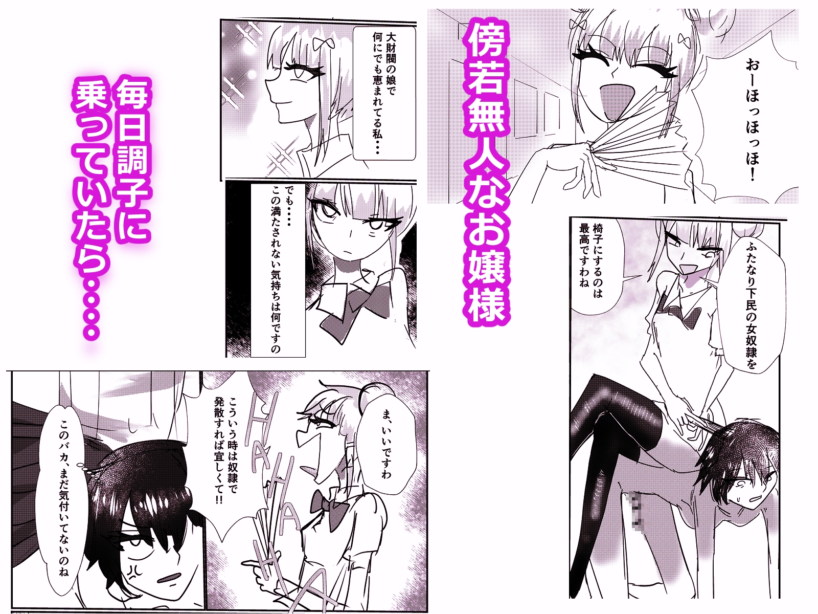 高飛車お嬢様 ふたなり奴○に反逆される 画像1