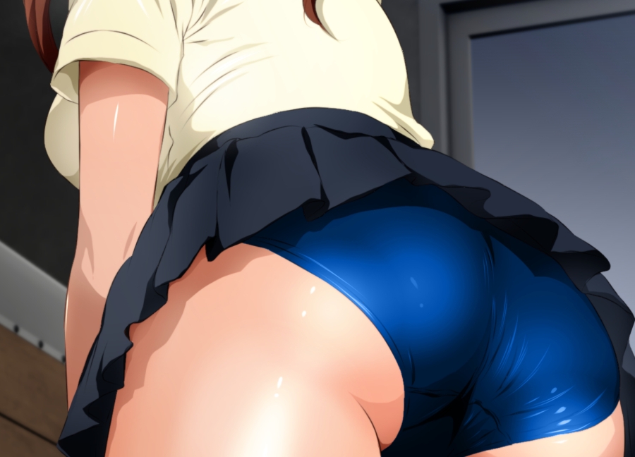 格闘女子天崎美姫と制服ブルマ黒タイツ 画像2