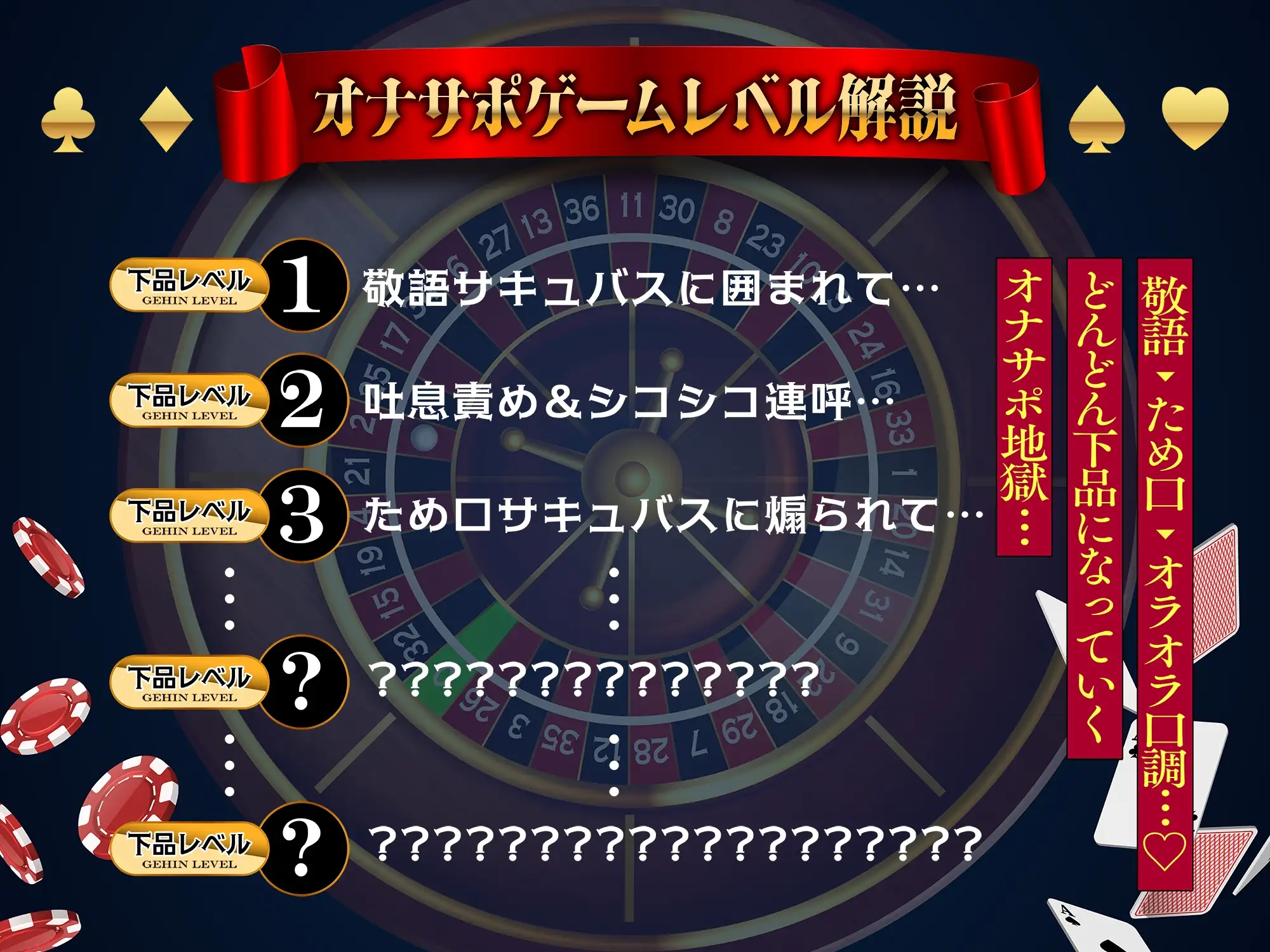 【♡下品レベルMAX♡】バニーサキュバスのいじわるシコシコ搾精カジノ～BETするほど下品になるドスケベ淫語で限界オナサポゲーム♪【4P攻め有り/敗北射精/ドM自覚】_2