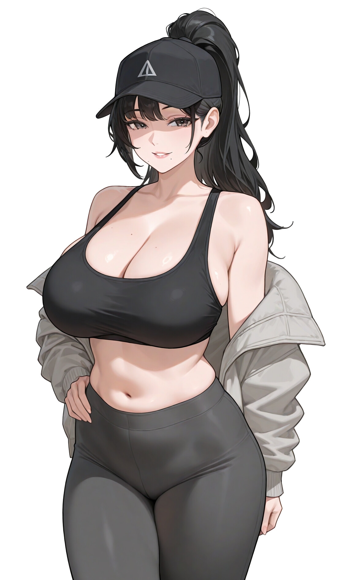 爆乳スポブラの汗だく人妻がエレベーターで俺のちんぽをしゃぶってくる【誘惑/不倫/背徳】 画像6