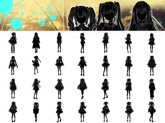 ホラー仕様のキャラクター集～シルエット立ち絵集_2