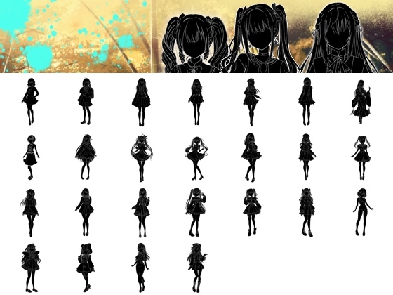 ホラー仕様のキャラクター集～シルエット立ち絵集_4