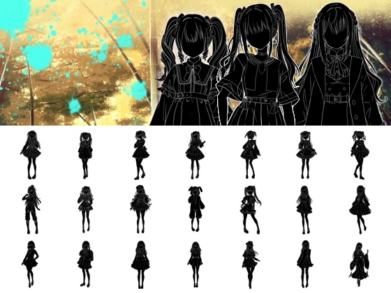 ホラー仕様のキャラクター集～シルエット立ち絵集_5