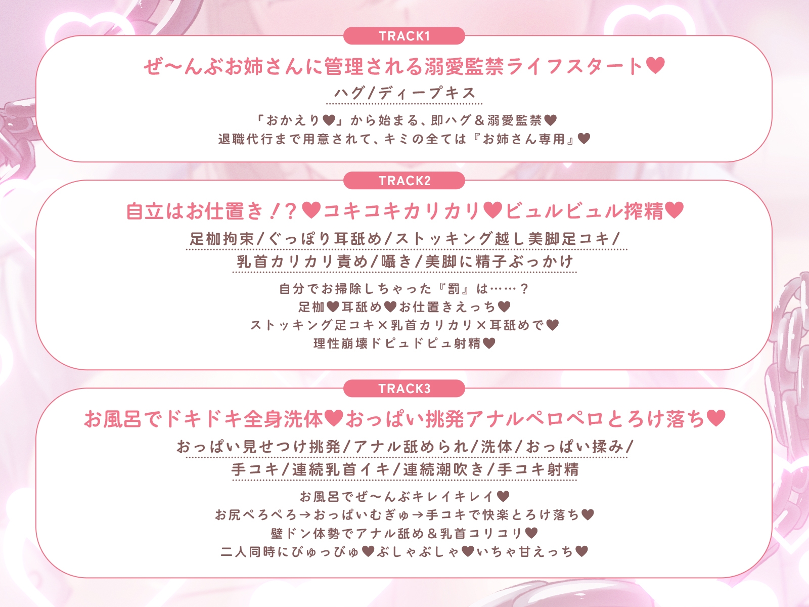 【✅❌期間限定40%オフ❌✅】デカ乳しごデキお姉さんのイチャ甘❌監禁❌365days♡ ~上から下まで♡24時間おまかせ性活♡~ 画像3