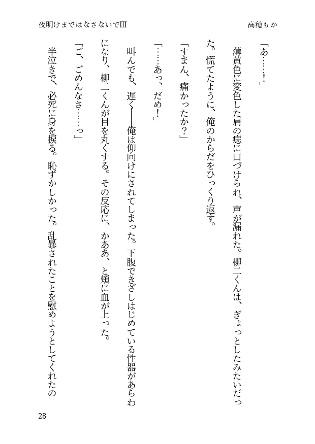 夜明けまではなさないで III