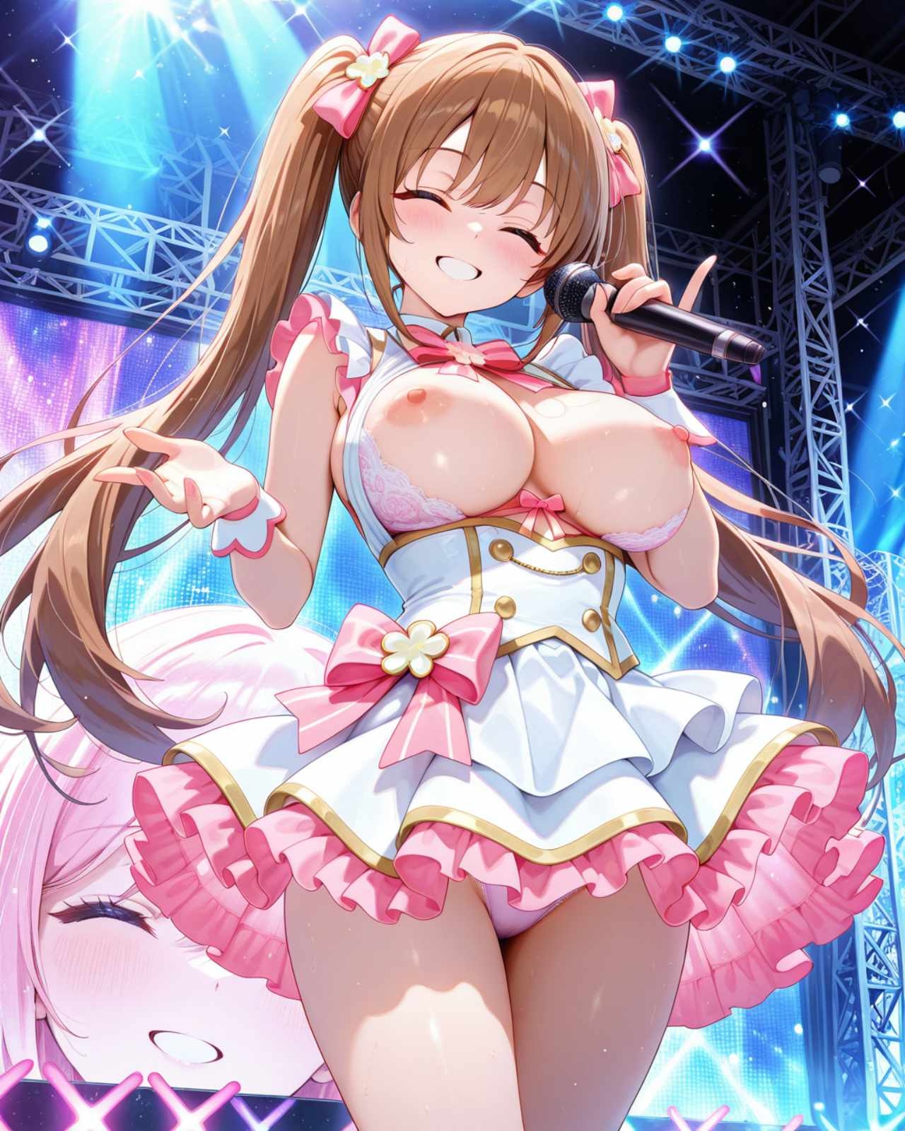巨乳アイドル×スク水 推しの彼女と種付けSEX_1