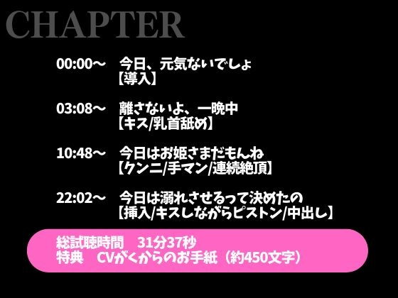 慰め彼氏はとっても献身的〜「気持ちいいことでイヤなこと忘れちゃお?」たっぷりクンニ♡たっぷりキスえっち♡〜(CV:がく×シナリオ:悠希) 画像2