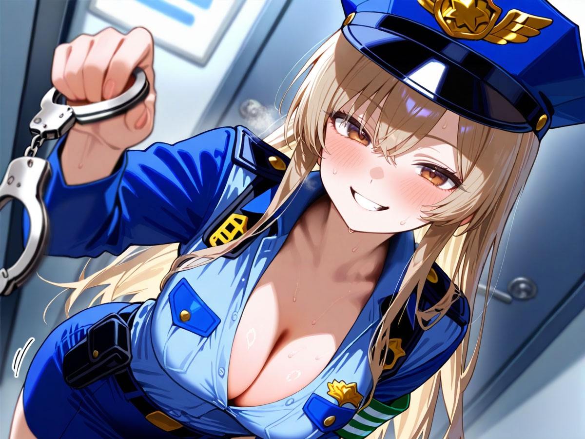 アナルを弄るのが大好きな美人警察官に手錠で拘束されて一晩中前立腺調教され続けた… 画像4