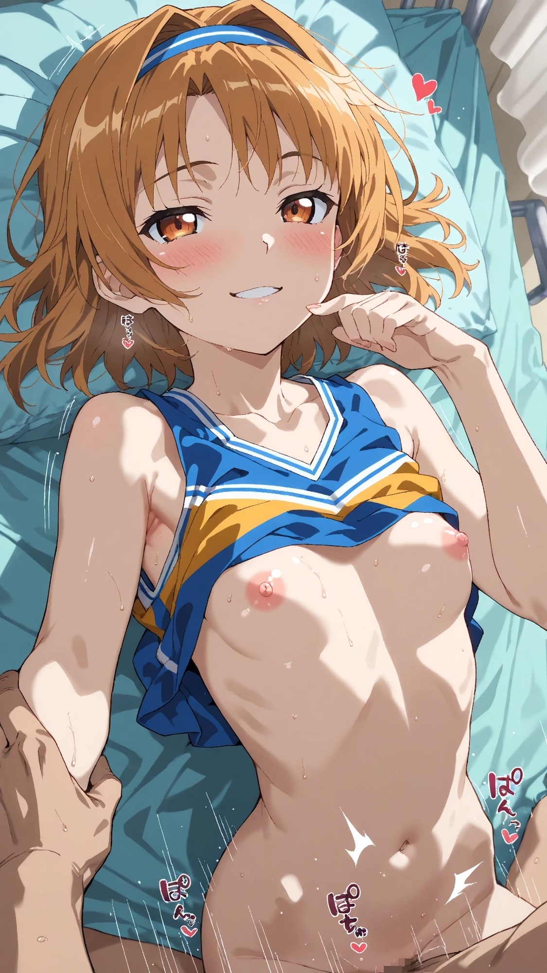 【AI甘美寮】同人CG・AI『スレンダーチアガールとの甘いひと時』6