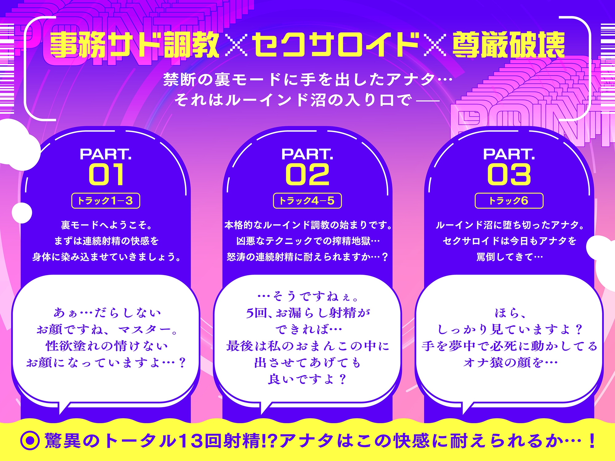 【ルーインドオーガズム】デカ痴女セクサロイドの密着事務的ザーメン搾取~快楽地獄でマゾ堕ち確定お漏らし射精~【13回射精×事務サド調教】 画像3