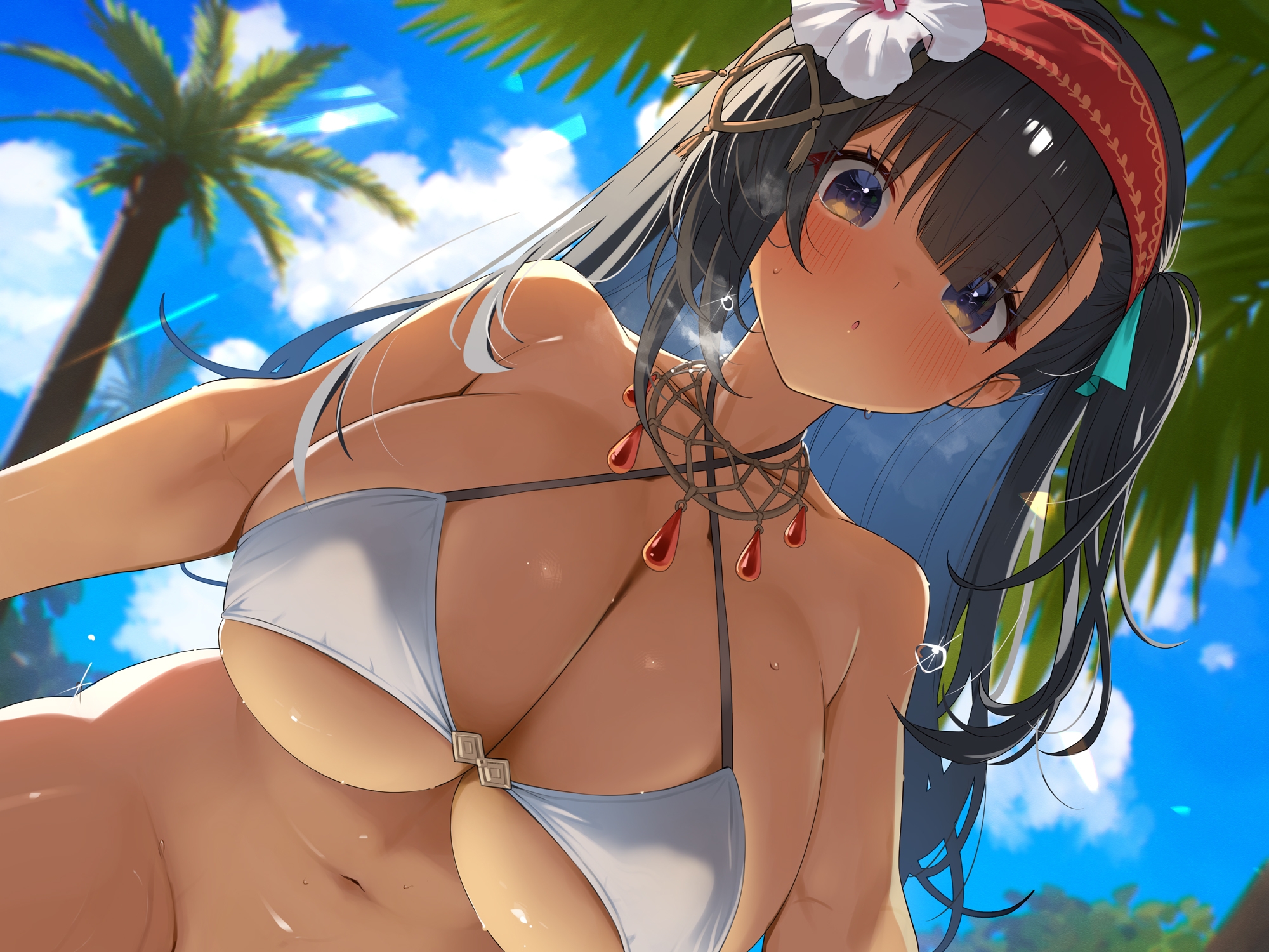 ✅【無知シチュ×ドS搾精】”純粋えろい島娘”～元気いっぱい遊び感覚で生ハメ搾精される、常夏ビーチの汗蒸れ熱帯夜！～《3大早期特典付き》 画像6