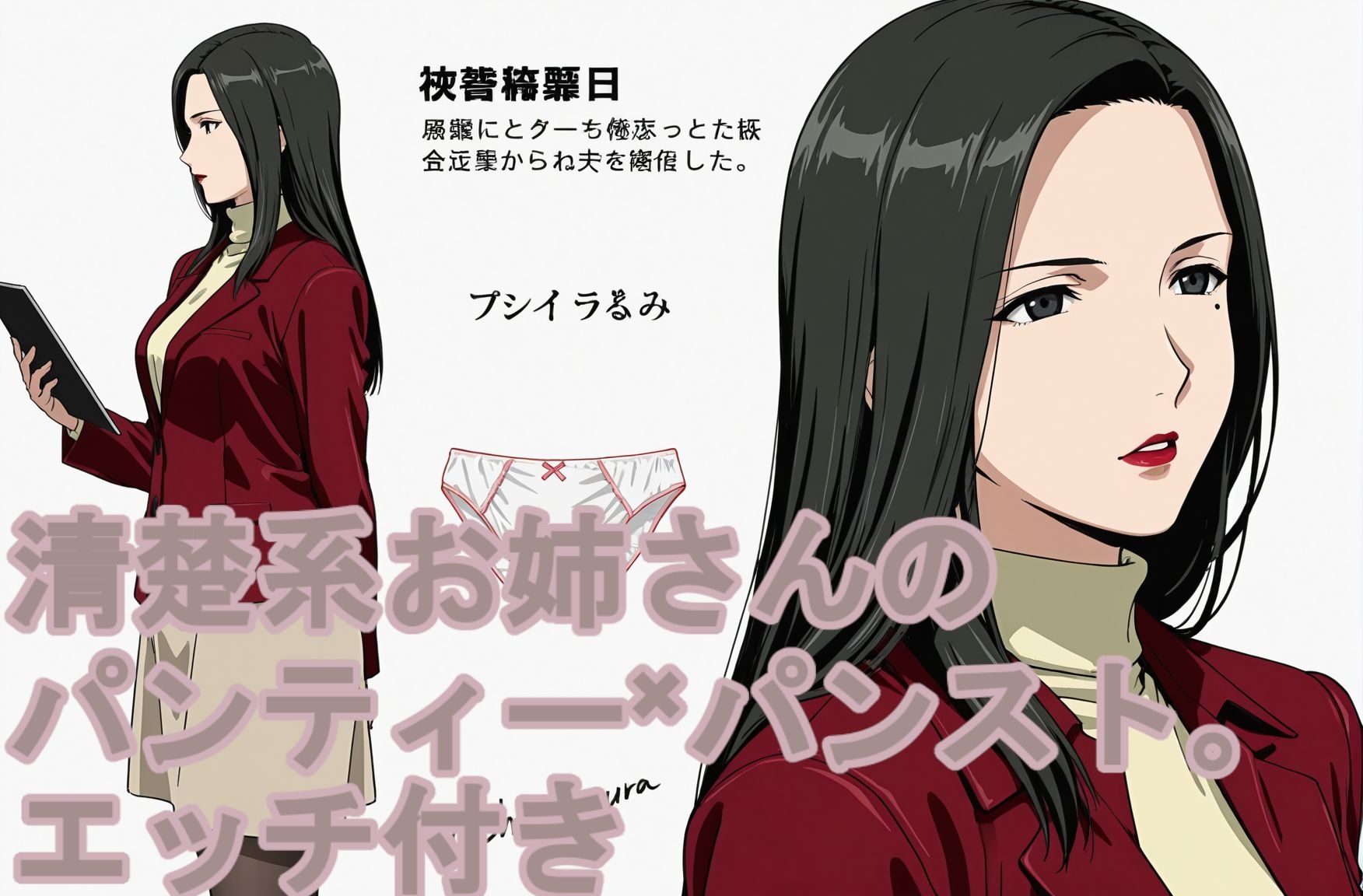 清楚系お姉さんのパンティ×パンスト。エッチ付き_1