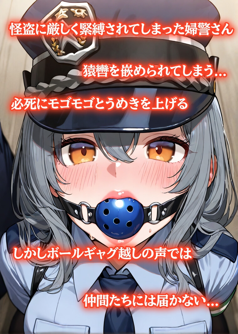 「むぐぅううう！」ボールギャグ噛まされ、縄で緊縛、こちょこちょくすぐり責め～ 正義の婦警が無様に溶ける夜！【猿轡ボイスあり】 画像1