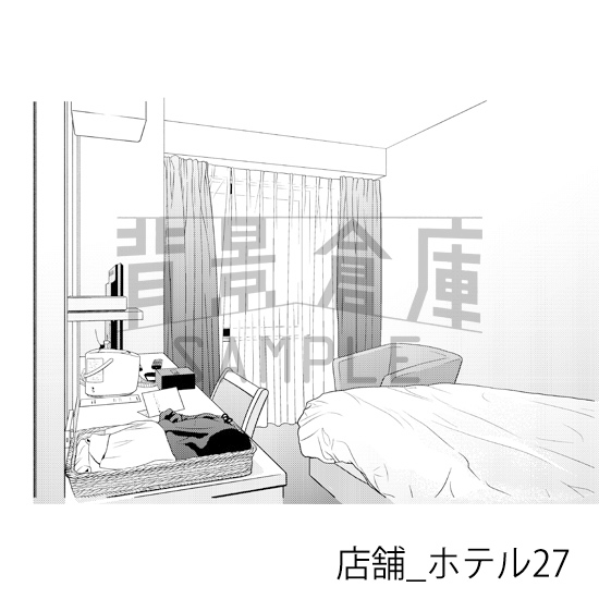 【トーンつき背景】店舗_背景素材集12(ホテル)