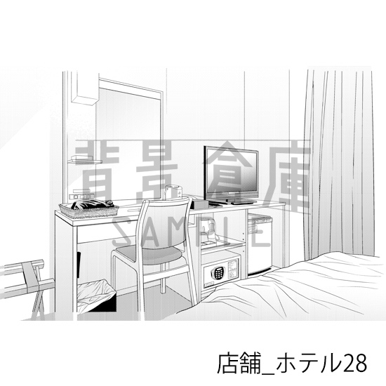 【トーンつき背景】店舗_背景素材集12(ホテル)
