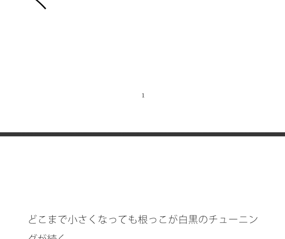 突き詰めれば白黒のチューニングはゴール後の薄っぺらい粒子崖(りゅうしがけ)の上でも続く