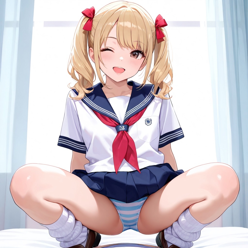 ルーズソックスJKのM字パンチラVol.5_9