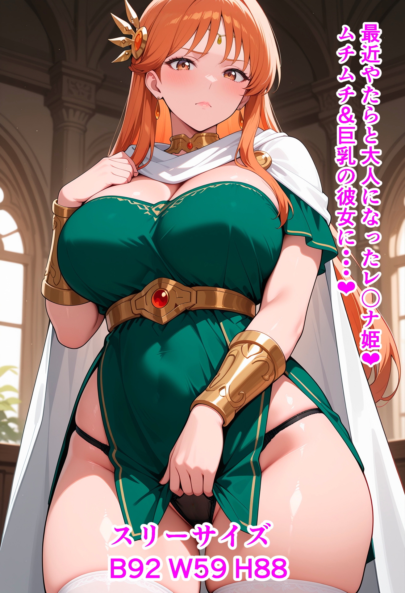 マ〇ム&レ〇ナ姫のエロCG集 謎の呪文で抵抗できなくなった二人に性〇サービスを強要・・・。_6