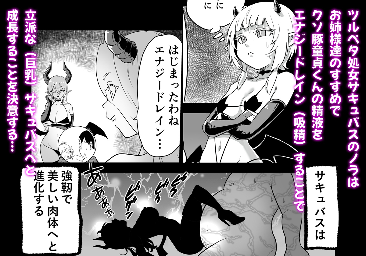 処女サキュバスVS豚童貞 画像1