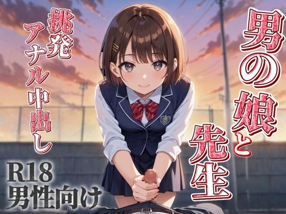 【男の娘×先生】放課後に学校の屋上で2度目のえっち...//生徒にスカート履かせてなにするつもり?笑【シチュボ/アナル中出し/男性向け】