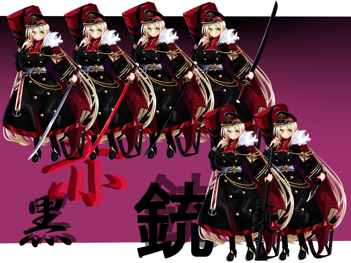 立ち絵素材 軍服少女