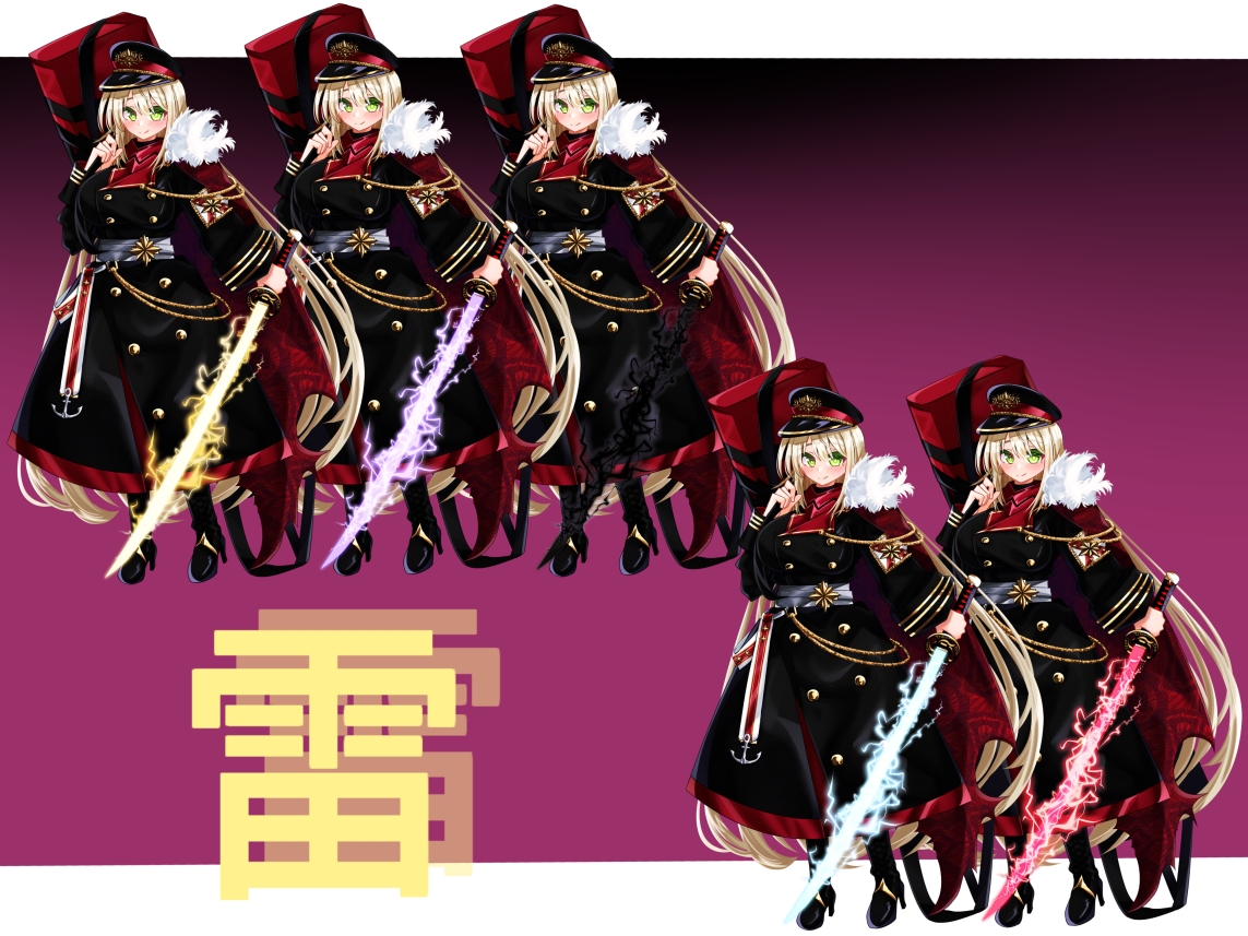 立ち絵素材 軍服少女