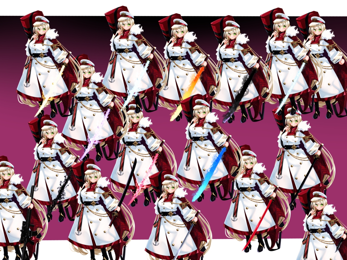 立ち絵素材 軍服少女