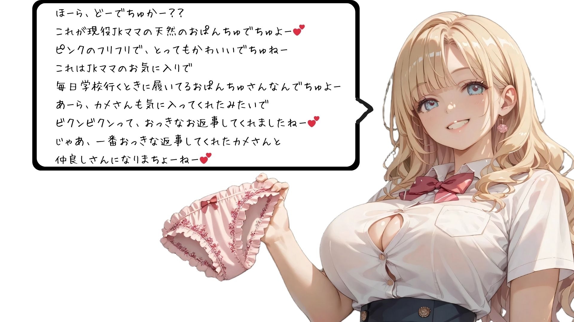 デカ乳現役JKの天然パンティーに童貞特濃ミルクでクロッチマーキング! 画像4