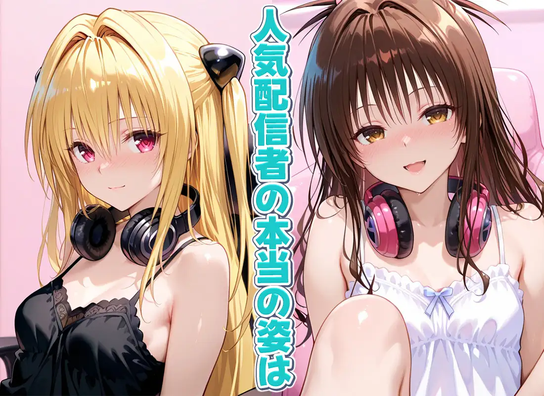 サンプル画像1|【エロCG/動画】配信者の性事情〜リスナーを自宅に招いてオフパコしちゃう美柑とヤミ【ヒロイン絶頂】