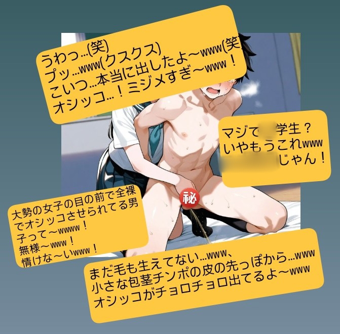 いじめっ娘倶楽部のSPHボイス·短小包茎くんイジメ 屋上編·第1話·ヤンキーデビューの軟弱男子が不良の先輩女子にシメられて短小包茎チンポを晒し者に…！ 画像7