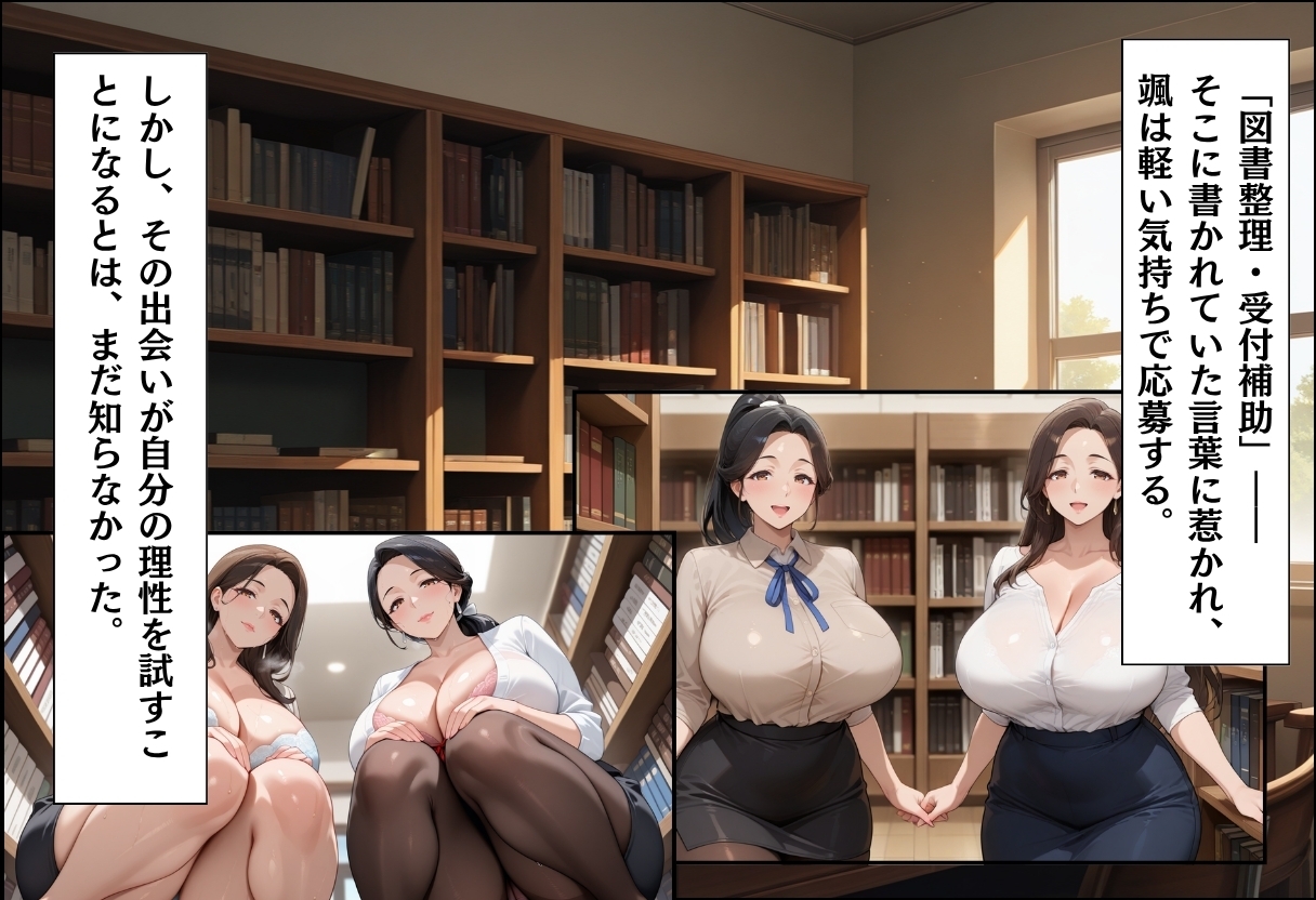 引っ越してきた田舎町がムチムチ熟女だらけだった話閉館後の図書館密会編_3