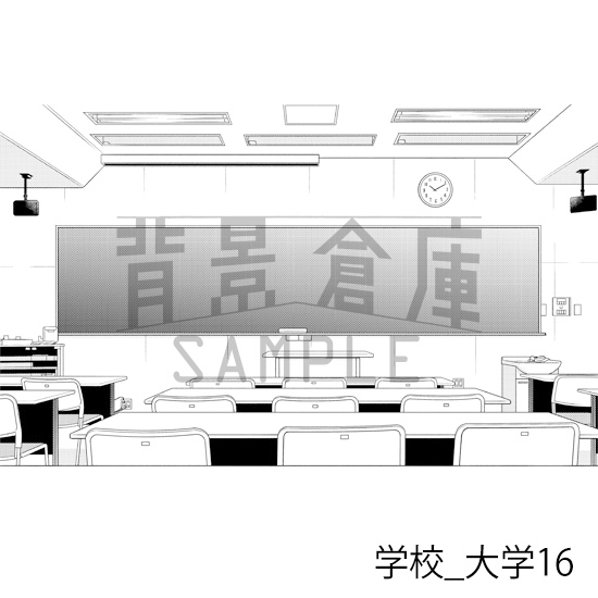 【トーンつき背景】学校_背景素材集36(大学)