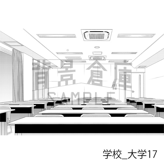 【トーンつき背景】学校_背景素材集36(大学)