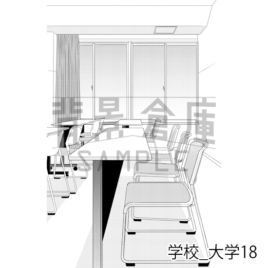 【トーンつき背景】学校_背景素材集36(大学)