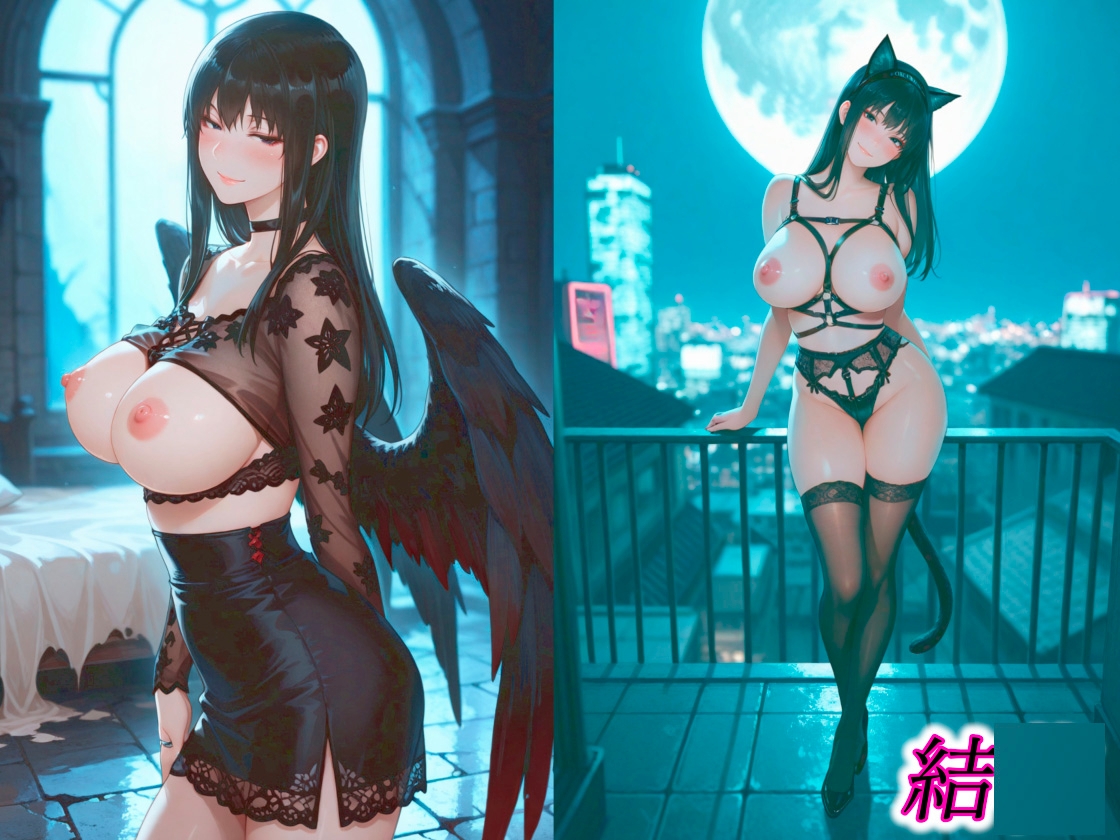 京◯・結◯・小◯ Halloween Collection 黒猫&堕天使_9