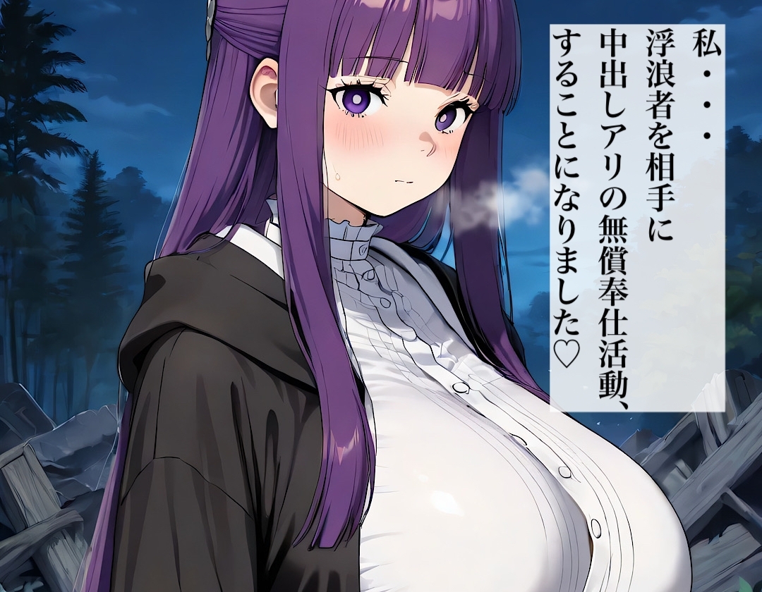 爆乳美女ホームレスボランティア フェ〇ン_1
