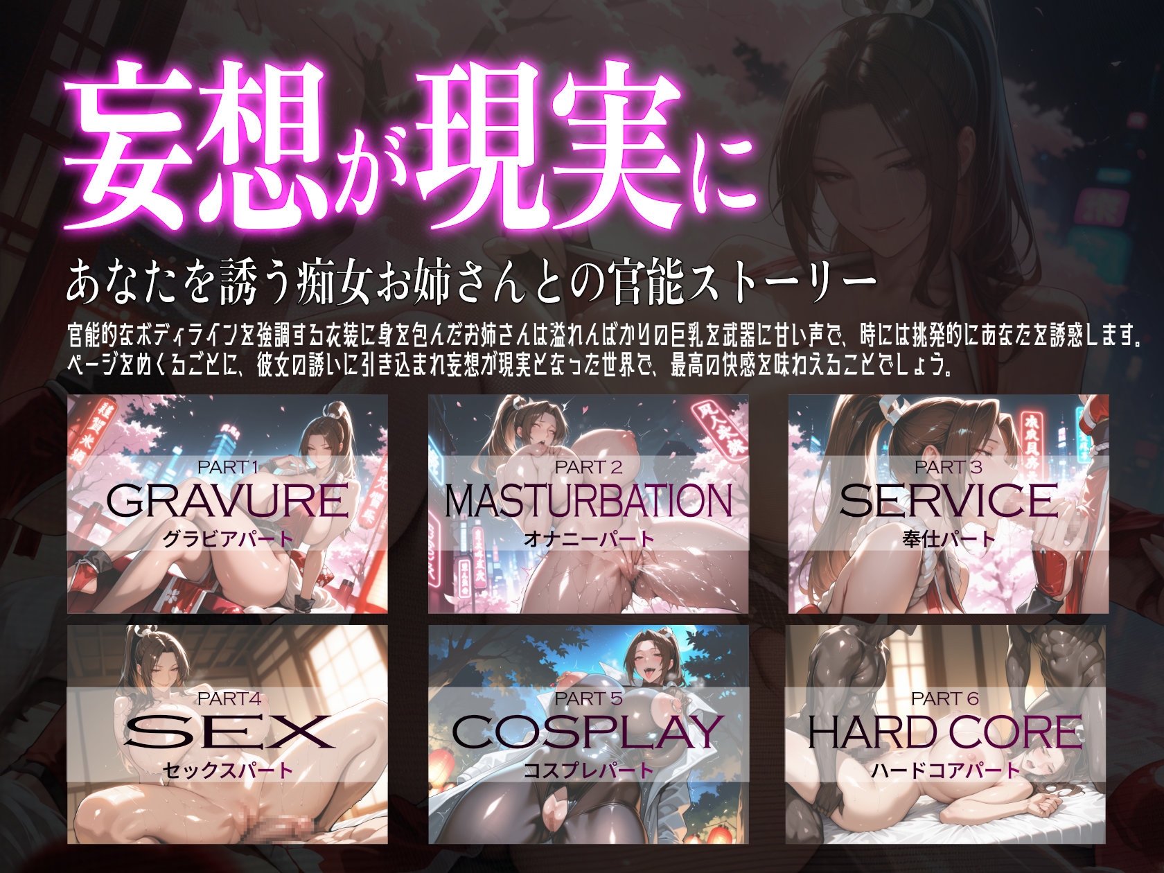 巨乳痴女同人CG集 エーテライト 不〇火舞編_1