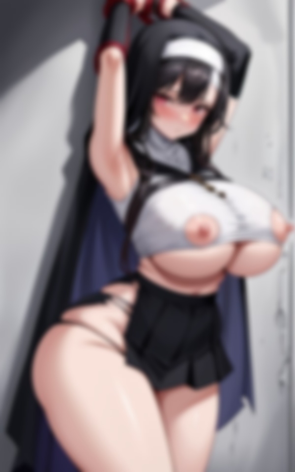 囚われの身となった爆乳シスターにHな悪戯_4