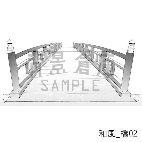 【トーンつき背景】和風_背景素材集4(街並)