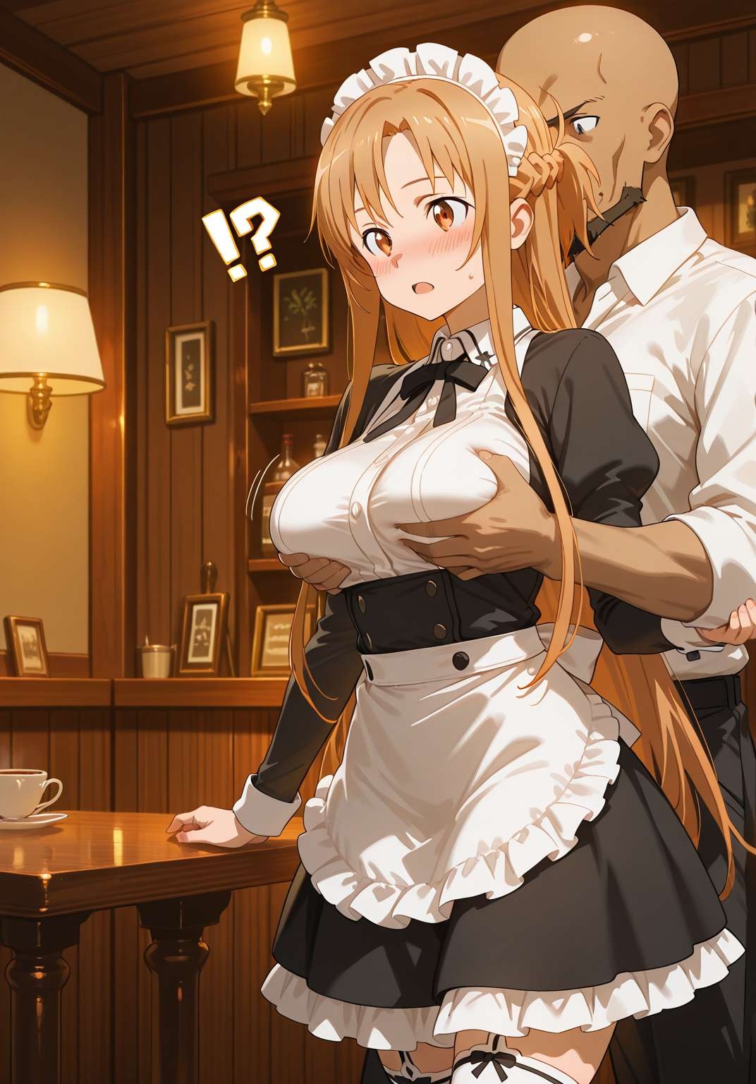 エギルに堕ちたアスナ、メイド服のまま_2