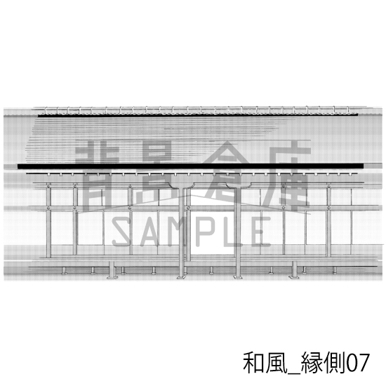 【トーンつき背景】和風_背景素材集8(縁側)