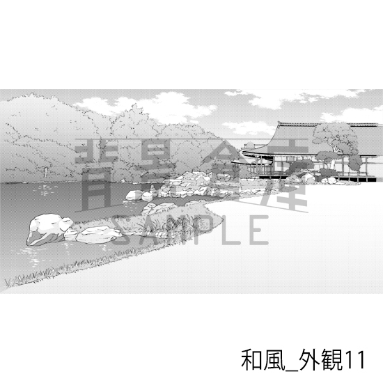 【トーンつき背景】和風_背景素材集9(外観)