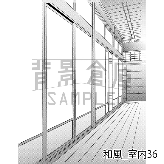 【トーンつき背景】和風_背景素材集14(室内)