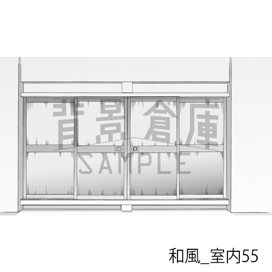 【トーンつき背景】和風_背景素材集19(室内)