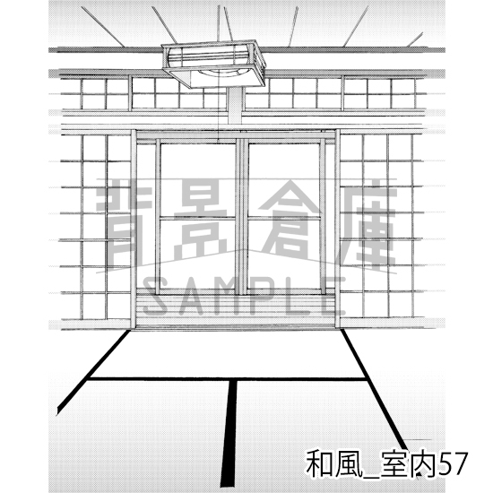 【トーンつき背景】和風_背景素材集19(室内)